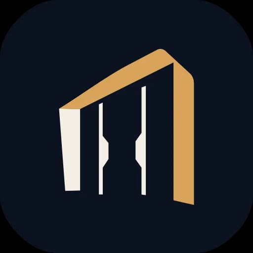 Alamina app icon: the gold doorway on navy