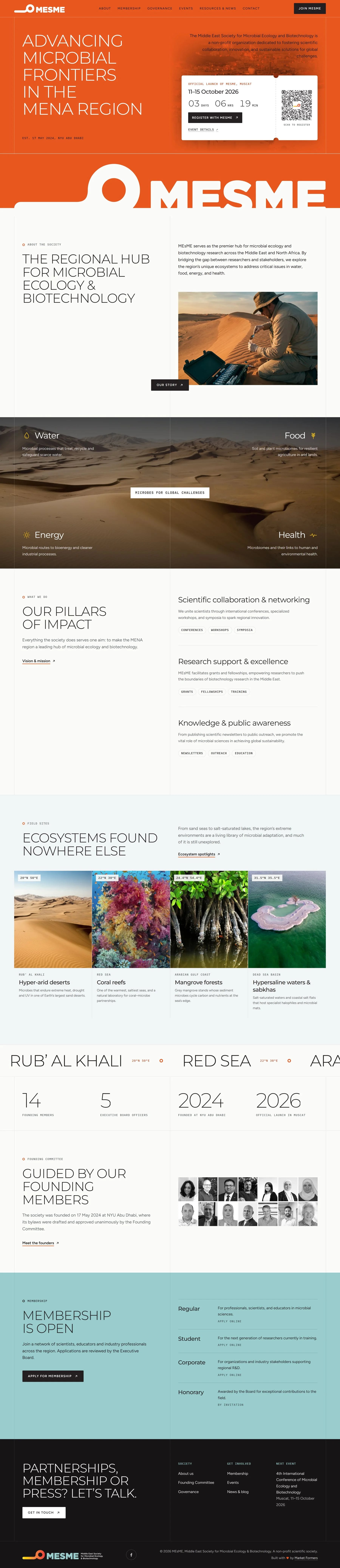 The full MEsME home page